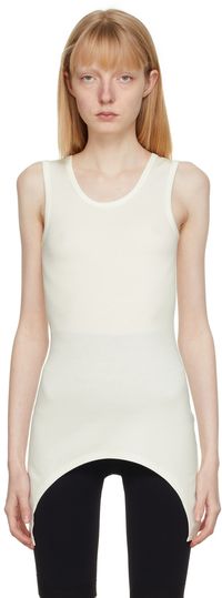 VAARA Off-White Simple Cut Away Sport Top