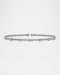 14K White Gold Diamond Bujukan Bangle