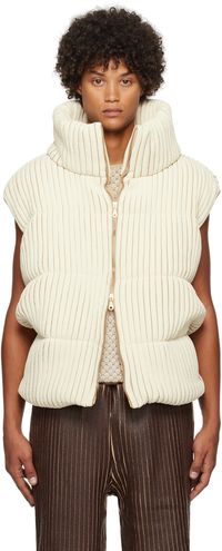 Stanley Raffington SSENSE Exclusive Off-White & Beige Vest