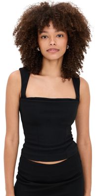 Runaway the Label Kody Square Neck Top Black M