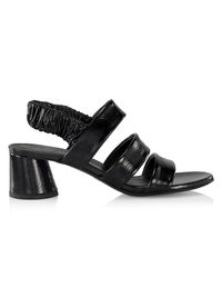 Women's 55MM Leather Glove Sandals - Black - Size 10