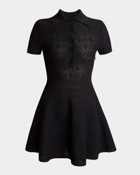 Logo Fit-Flare Mini Polo Dress