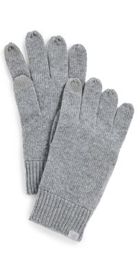 Faherty Core Knit Gloves Charcoal Heather One Size