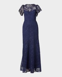 Manuela A-Line Floral Lace Gown