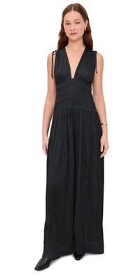 Ulla Johnson Tasneem Deep V Gown Noir 0