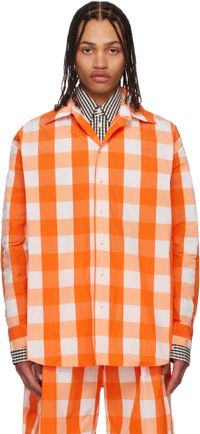 Walter Van Beirendonck Orange Maxi Shirt