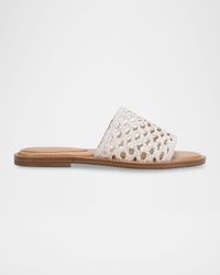 Glynne Woven Flat Slide Sandals