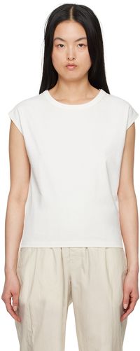 LEMAIRE T-shirt blanc cassé à mancherons
