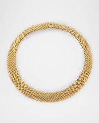 18K Yellow Gold Via Ornato Chicco Chain Necklace, 18mm