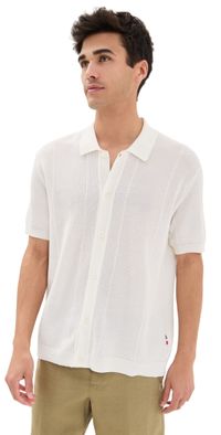 Orlebar Brown Tiernan Knit Button Polo White XS