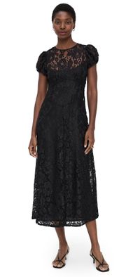 WAYF Clarity Lace Dress Black XS