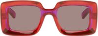 Gucci Pink Sunset Boulevard Rectangular Squared Sunglasses