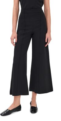 RIPLEY RADER Ponte Knit Cropped Wide Leg Pant Black L