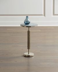 Hammered Nickel Martini Table