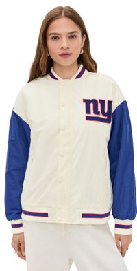 Terez NY Giants Colorblock Bomber Jacket NY Giants Sugar Swizzle/Blue XS