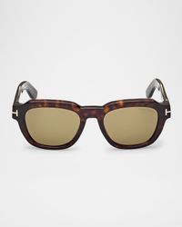 Men's Icon Collection Acetate Square Sunglasses