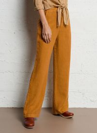 Emile Et Ida - Pantalon droit en lin - Taille L - Orange
