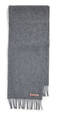 Acne Studios Canada Skinny Wool Scarf Grey Melange One Size
