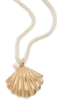 Ettika Scallop Shell Pendant Necklace Gold One Size
