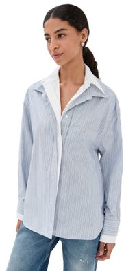 Acne Studios Striped Shirting Blouse Blue/White 42