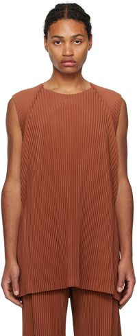 HOMME PLISSÉ ISSEY MIYAKE Orange Monthly Color October Tank Top