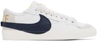 Nike White & Navy Blazer Low '77 Jumbo Sneakers