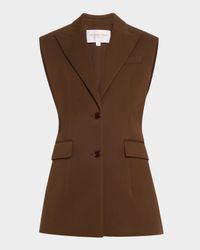 Sleeveless Two Button Jacket