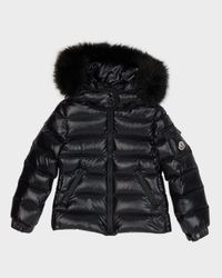 Kids Bady Faux Fur Quilted Jacket, Size 4-6