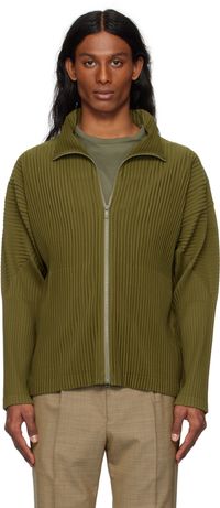 HOMME PLISSÉ ISSEY MIYAKE Khaki Color Pleats Sweater