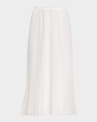 Plisse Midi Skirt