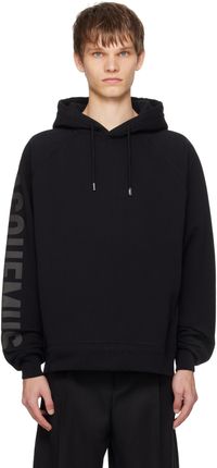 JACQUEMUS Pull à capuche Typo noir - Les classiques