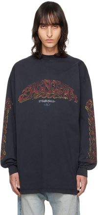 Balenciaga Black Offshore Long Sleeve T-Shirt