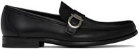 Ferragamo Black Gancini Loafers