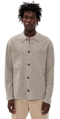 NN07 Jonas Full Button Sweater Khaki Beige XL