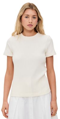 Vince Rib Crew Neck Coastal Blue XXS