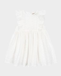 Girl's Lacey Embroidered Dress, Size 9M-10