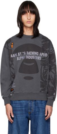 AAPE by A Bathing Ape Gray Fancy Sweatshirt