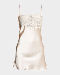Bijoux Lace-Trim Silk Chemise