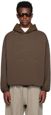 Fear of God ESSENTIALS Brown Bonded Hoodie