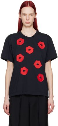 Comme des Garçons Homme Plus Black Appliqué T-Shirt