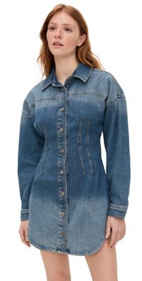 Good American Shaped Denim Dress Indigo1100 XS