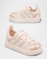 Girl's Cambridge Cotton Check Sneakers, Baby/Toddlers