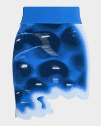 Salem Wavy Asymmetric Mini Skirt