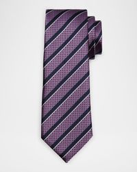 Men's Striped Geo Jacquard Tie