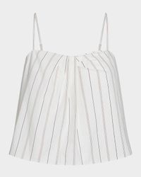 Stripe Draped Tank Top