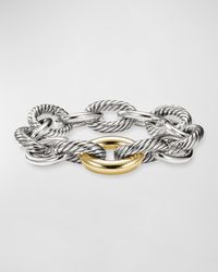 Oval Extra-Large Link Bracelet with Gold