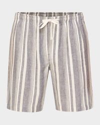 Men's Summer Woven Stripe Lounge Shorts