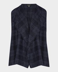 A-Line Drape Front Waistcoat (Mid Plus Length)