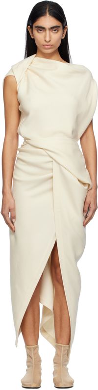 ISSEY MIYAKE Off-White Entwine Maxi Dress