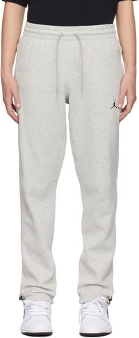 Nike Jordan Pantalon de survêtement de sport Hoop gris en molleton à logo